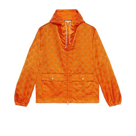 orange gucci jacket off the grid|orange Gucci windbreaker jacket.